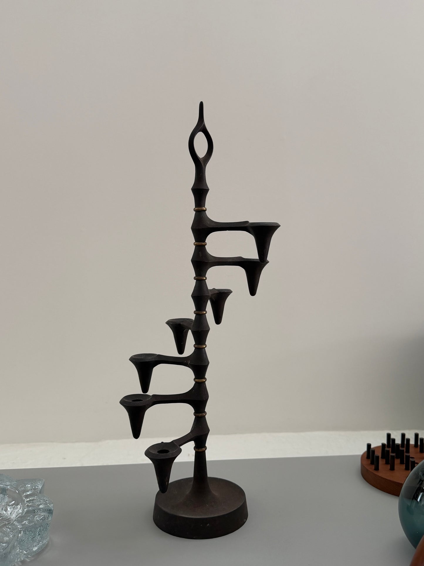 Cast iron ajustable candleholder by Jens Quistgaard for Dansk