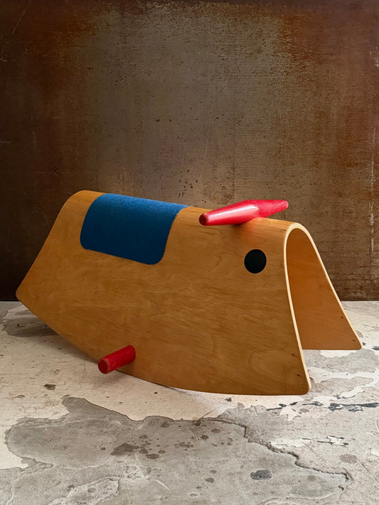 Sitting Bull rocking toy by Jan Järlehed for Brio