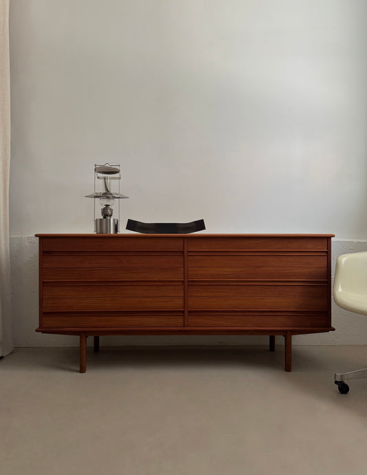 Teak 6 drawer dresser