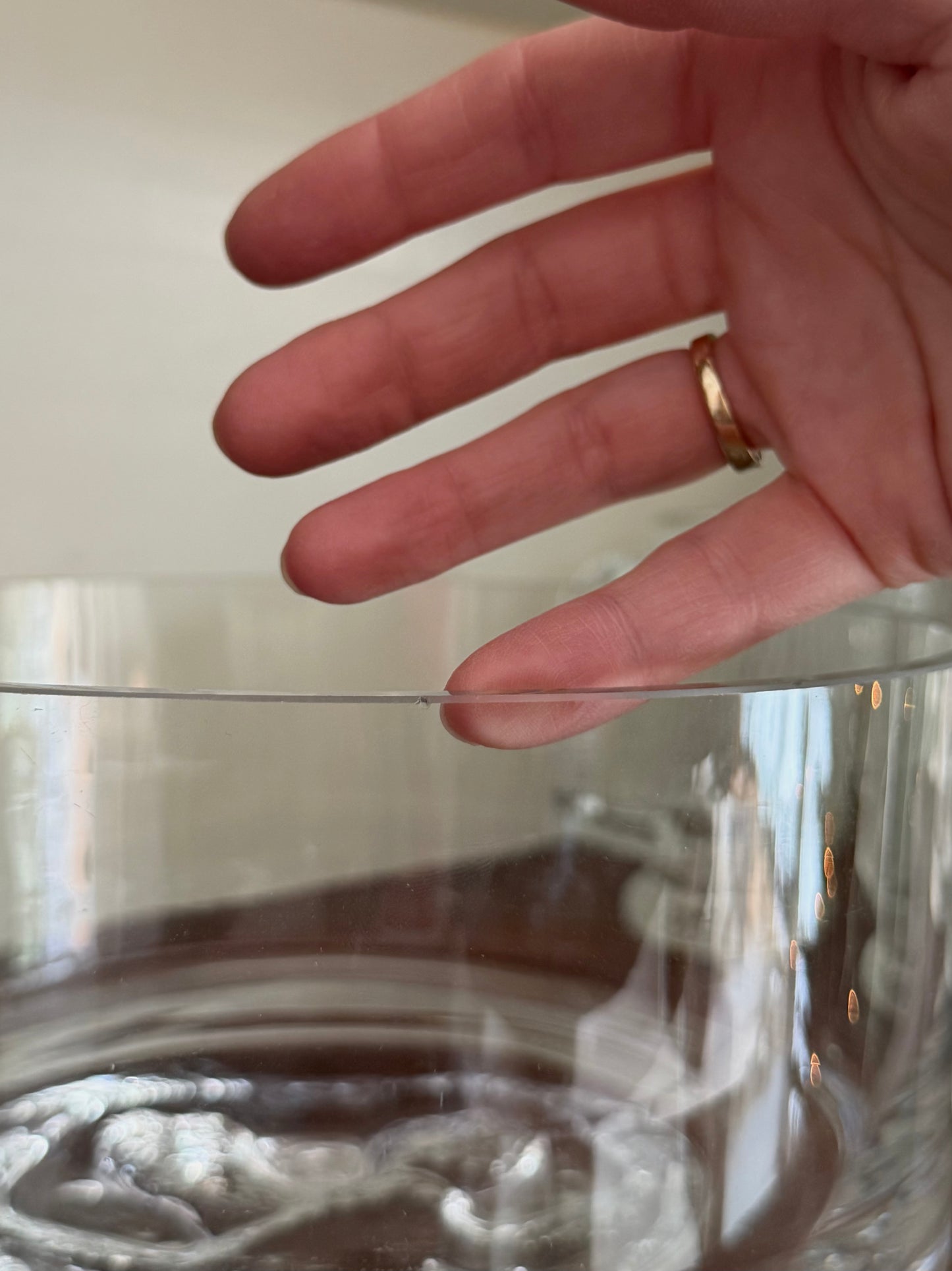 Large crystal bowl by Tapio Wirkkala for Iittala