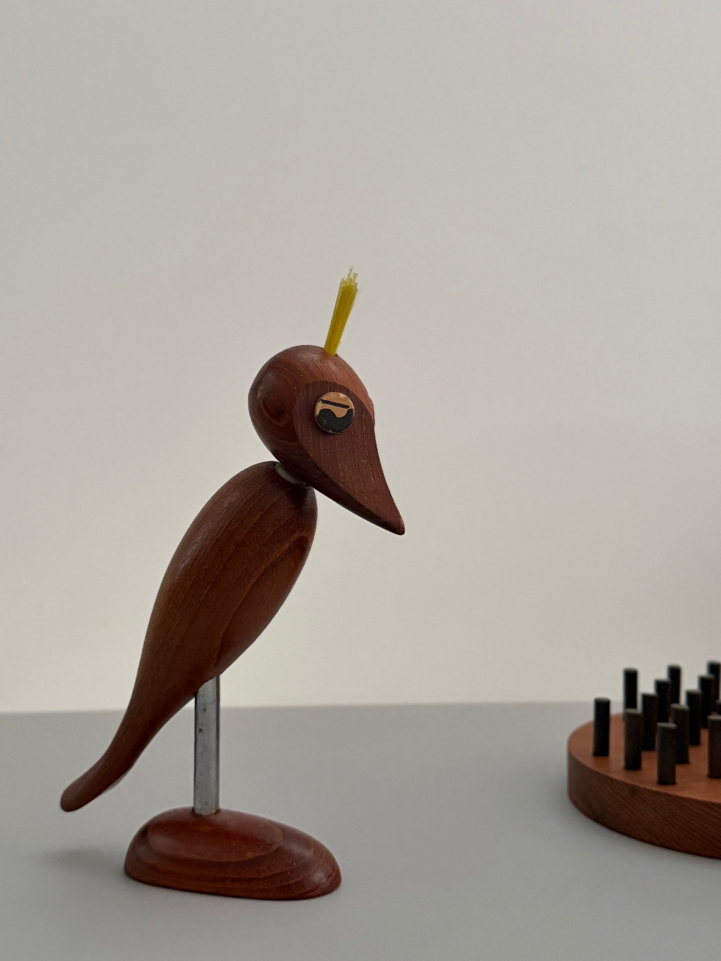 Teak bar tools in shape of a bird