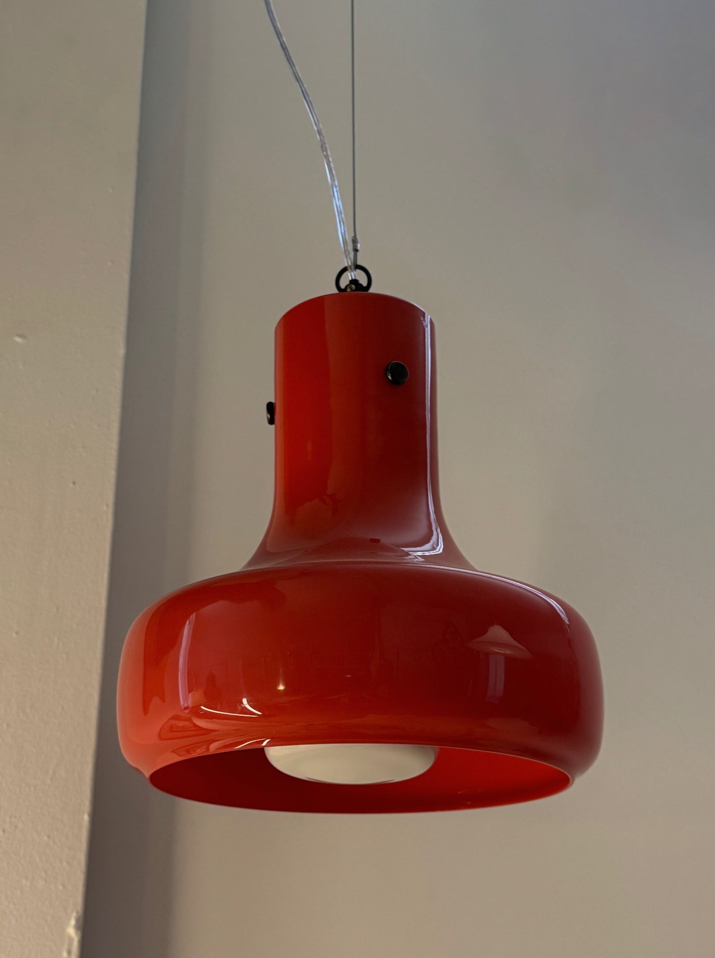Large glass hanging lamp