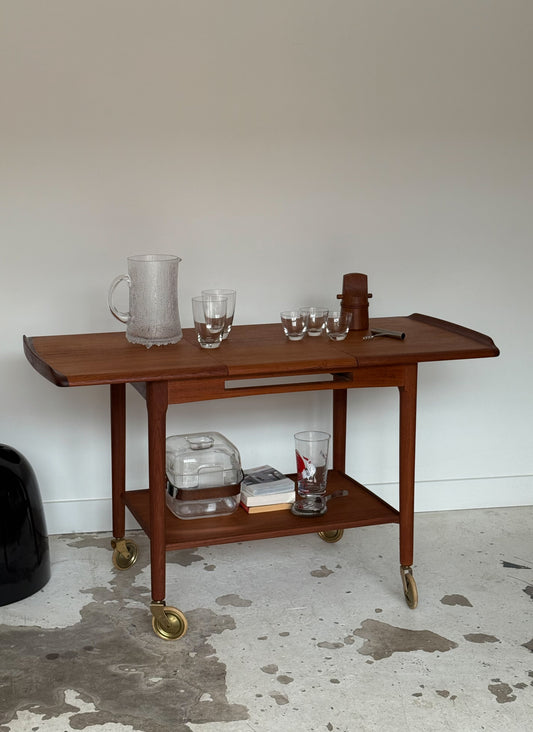Teak bar cart by Svendborg Møbler