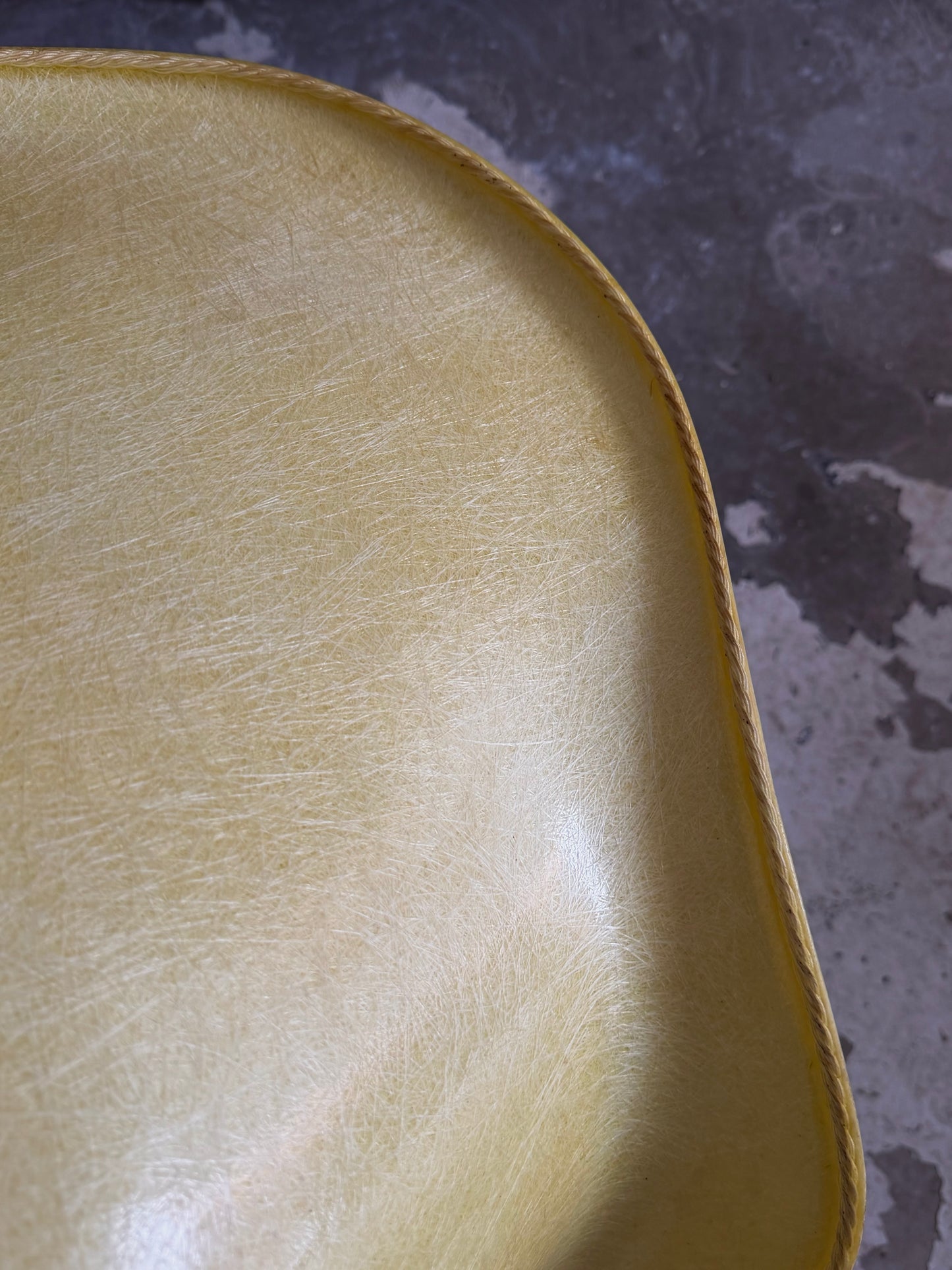 RAR rope edge fibreglass rocking chair by Charles & Ray Eames for Herman Miller