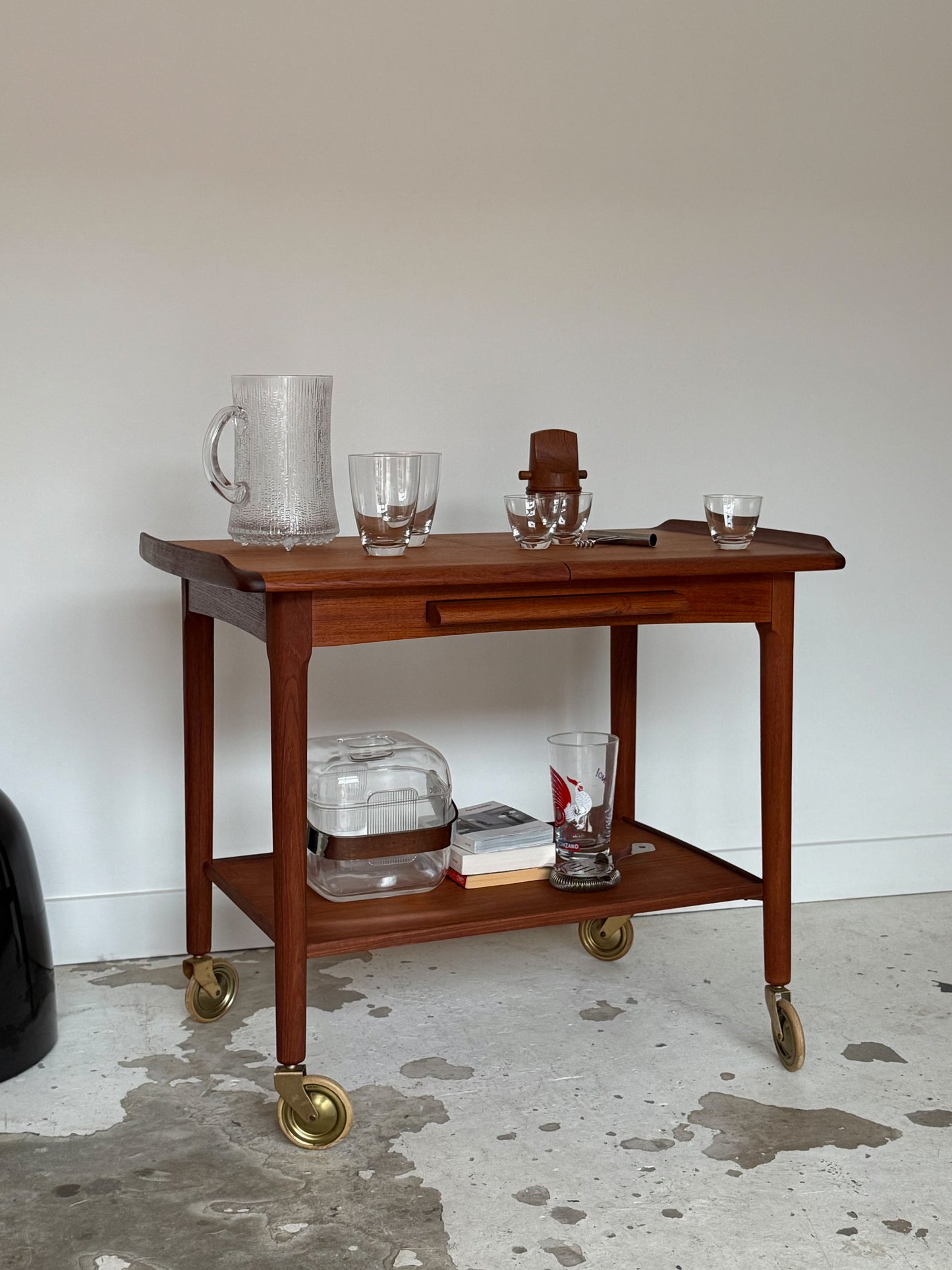 Teak bar cart by Svendborg Møbler