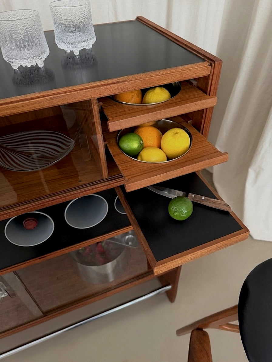 Teak dry bar by Erik Buch for Heltborg Møbler
