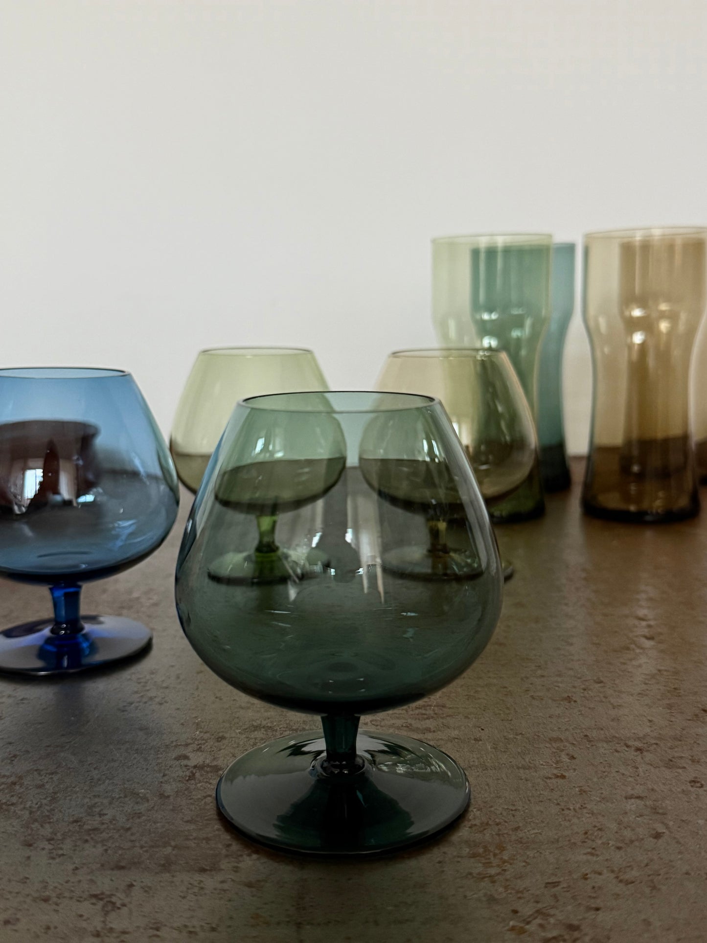 Set of four snifter glasses by Boussu