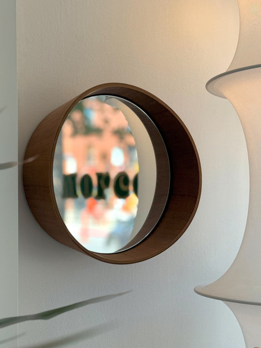 Small teak mirror