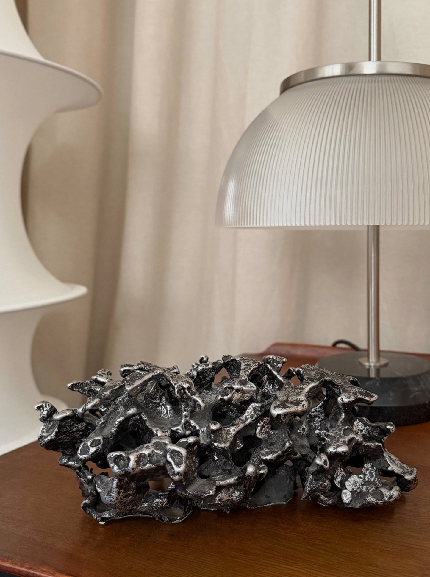 Brutalist aluminium sculpture by Gerault