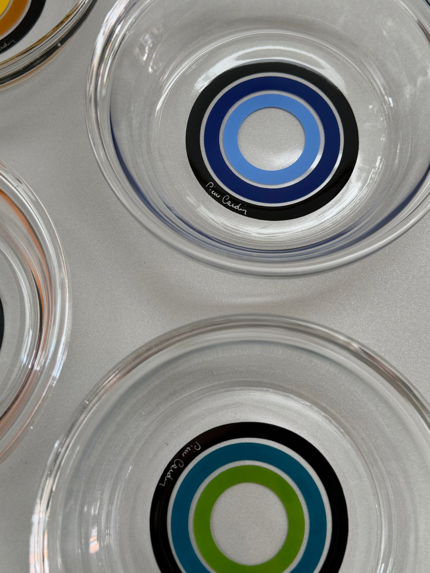 Set of 4 glass bowls by Pierre Cardin