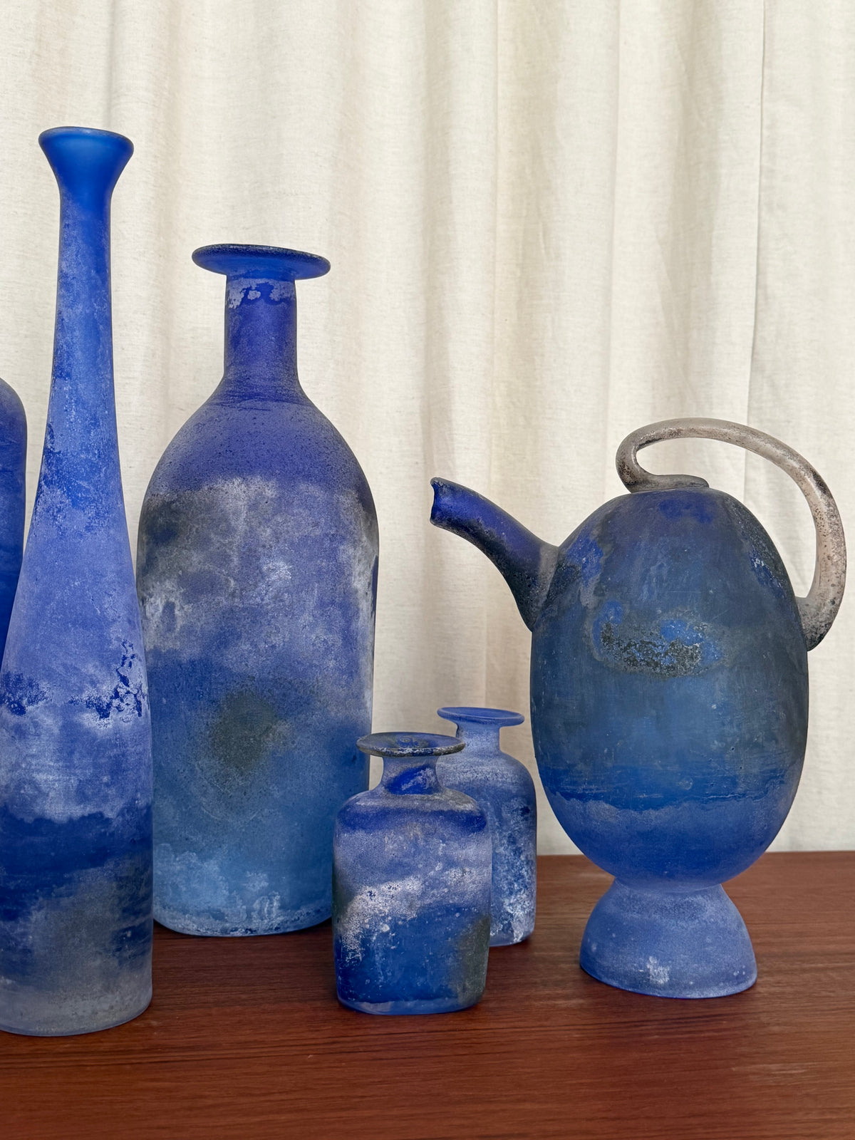 Set of 6 Scavo vases by Cenedese