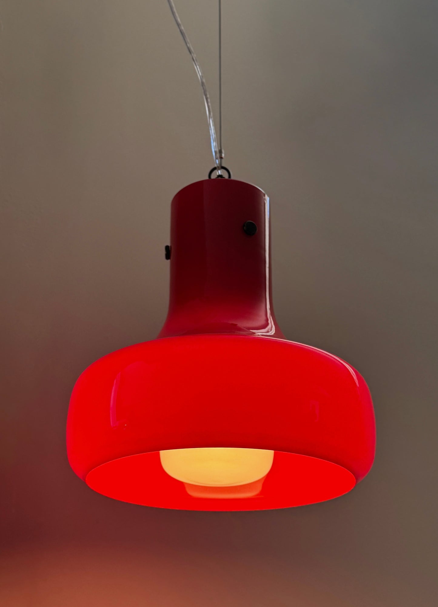 Large glass hanging lamp