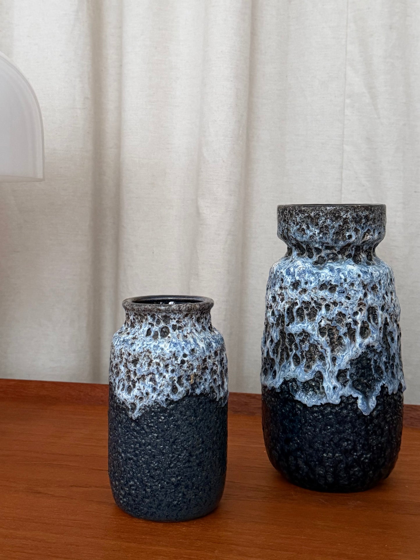 Set of two West Germany fat lava vases