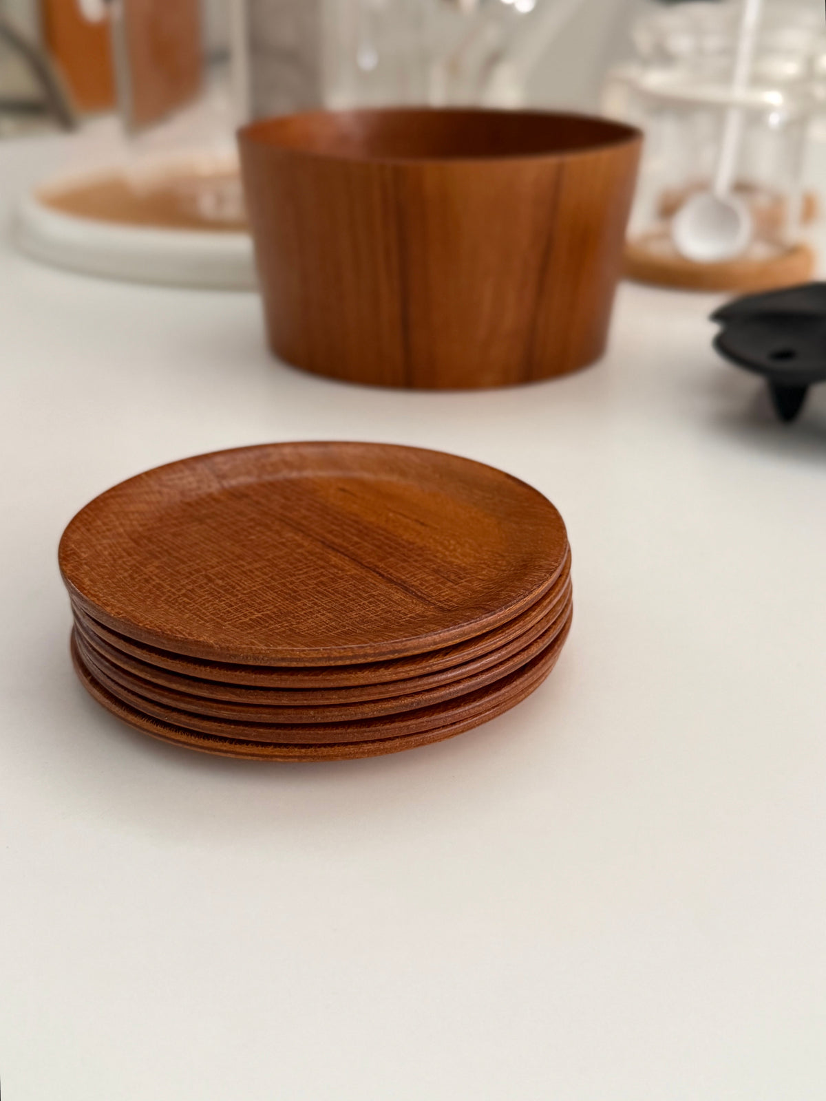 Teak coasters
