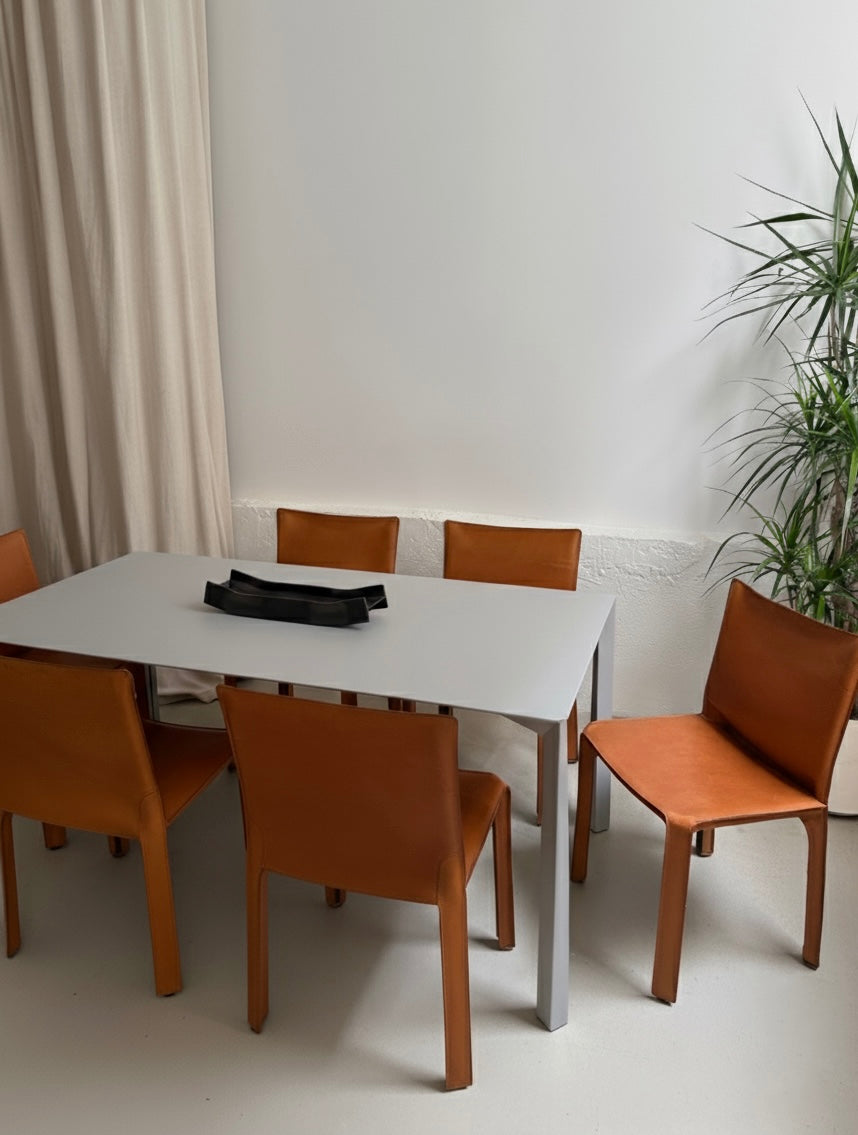 Sets of four Cab 412 chairs by Mario Bellini for Cassina