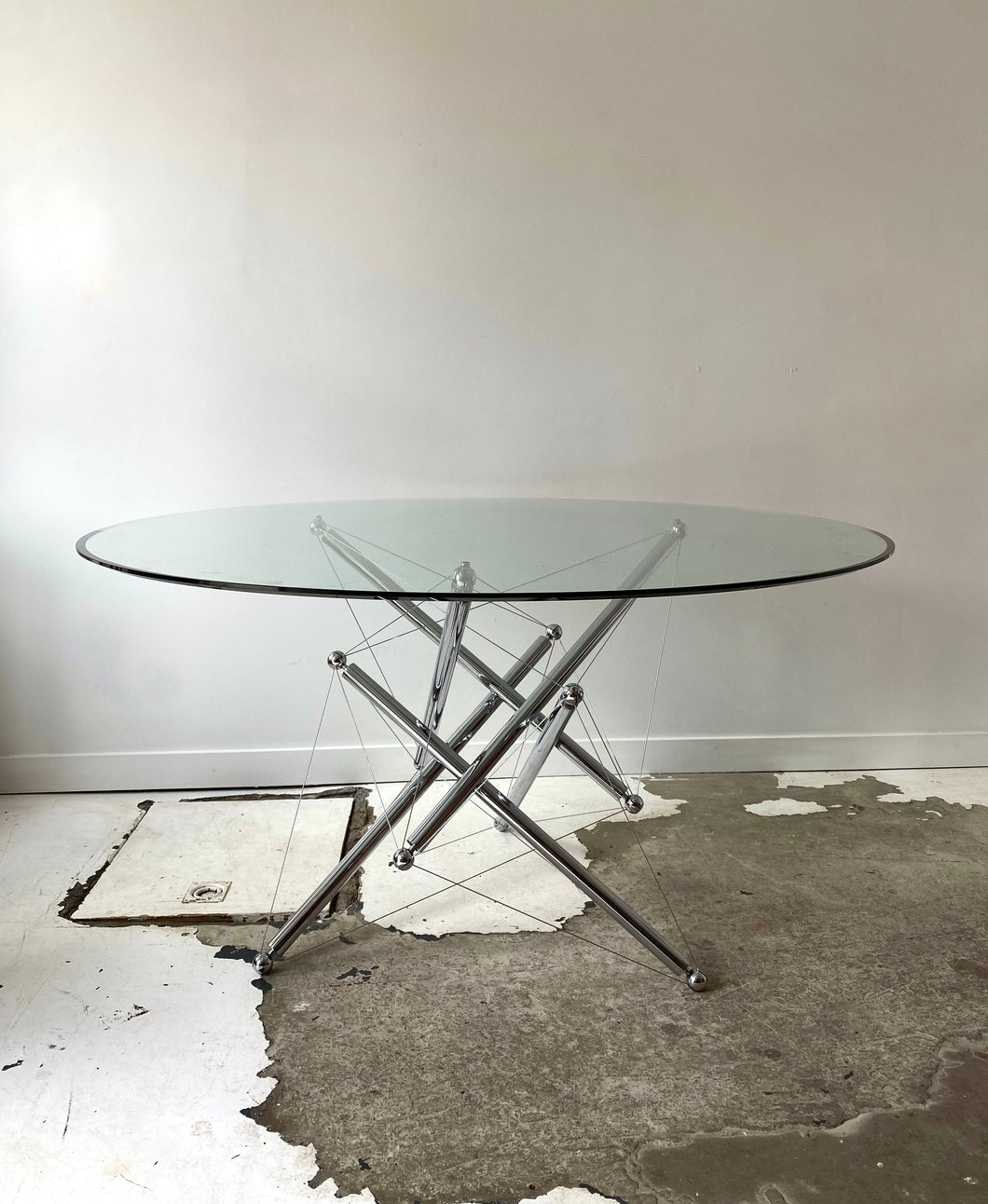 714 Tensegrity dining table by Theodore Waddell for Cassina