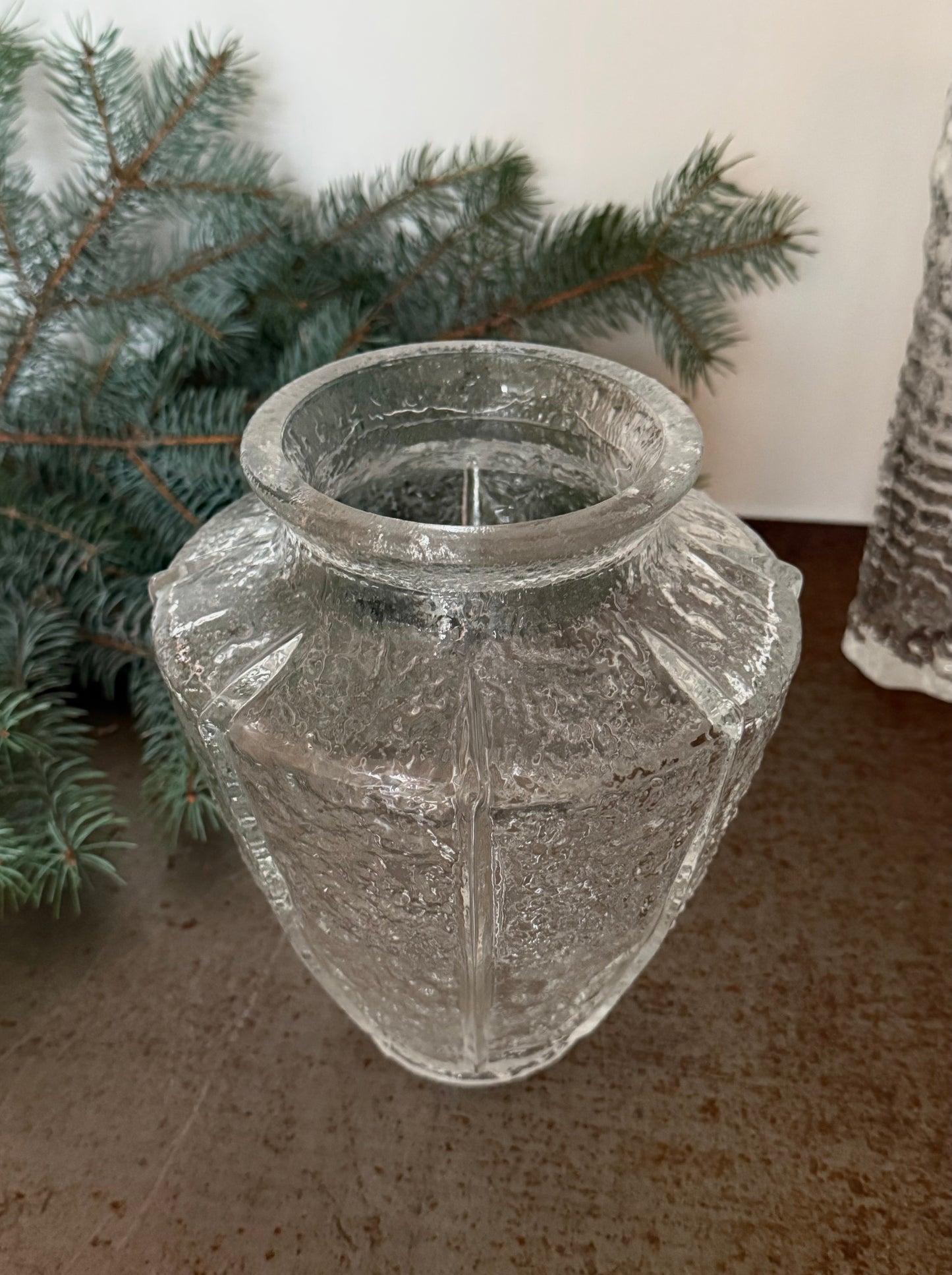 Large ice bark vase
