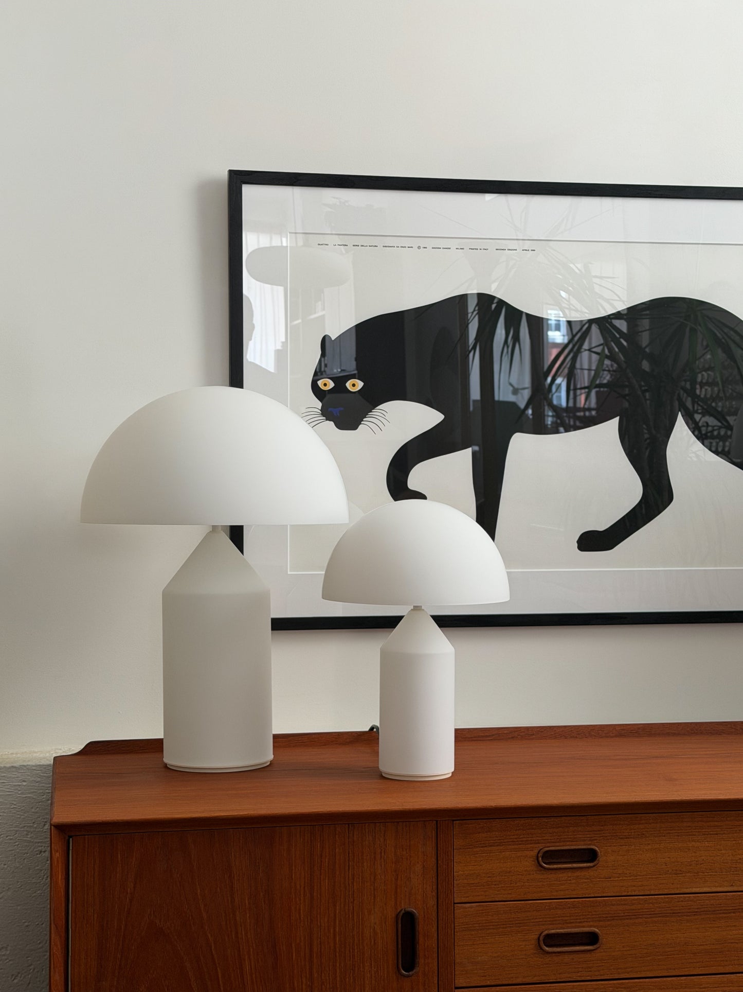 Atollo table lamps by Vico Magistretti for Oluce