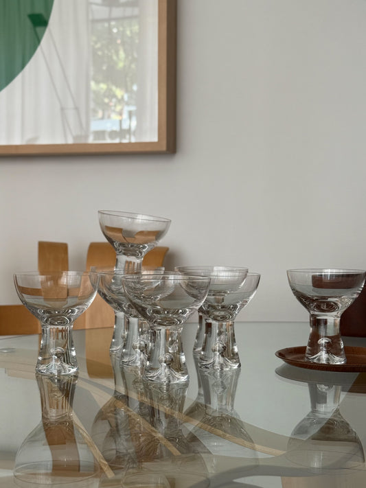 Set of champagne glasses by Tapio Wirkkala for Iittala