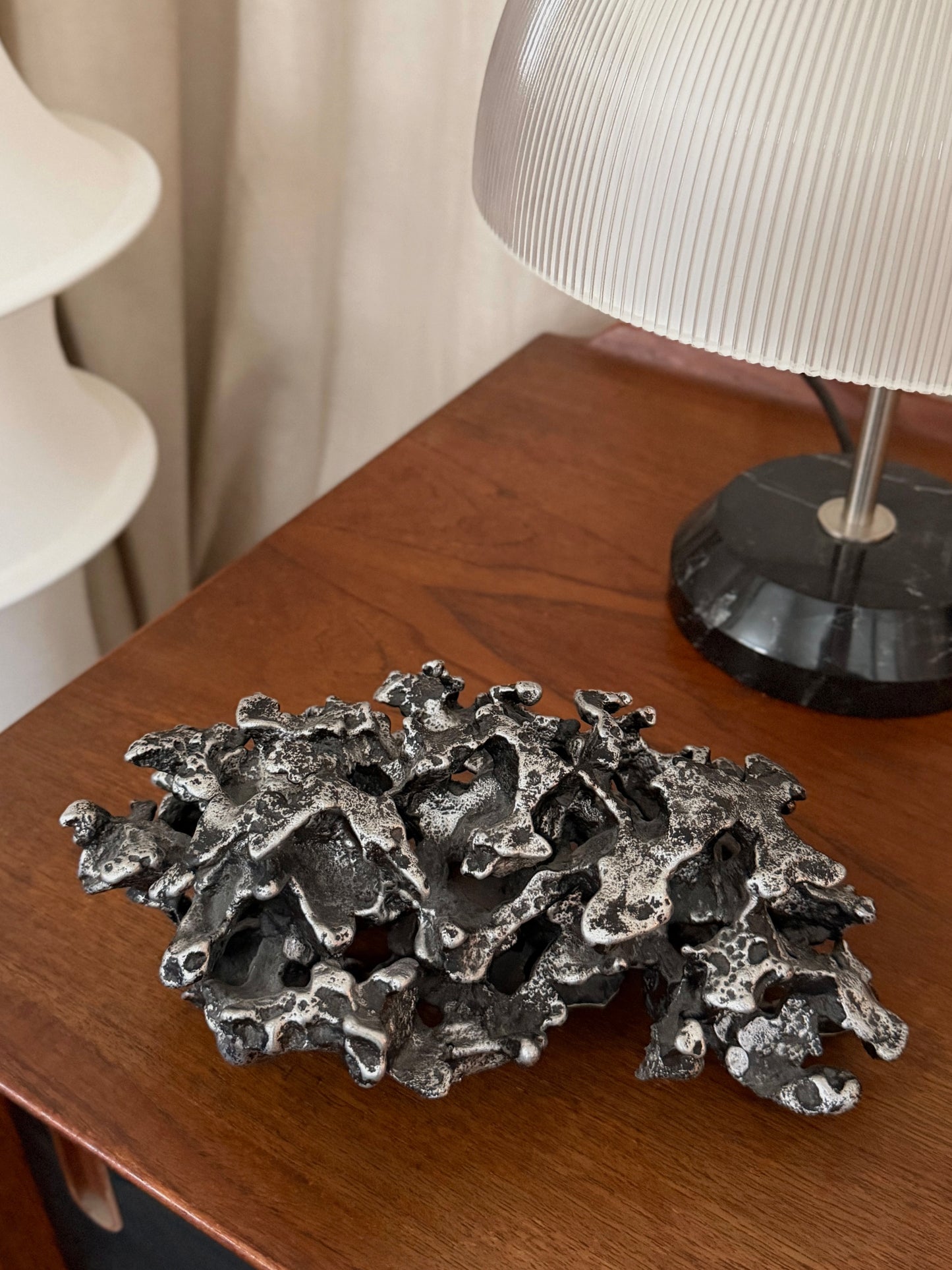 Brutalist aluminium sculpture by Gerault