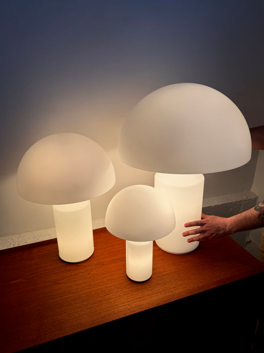 Atollo table lamps by Vico Magistretti for Oluce