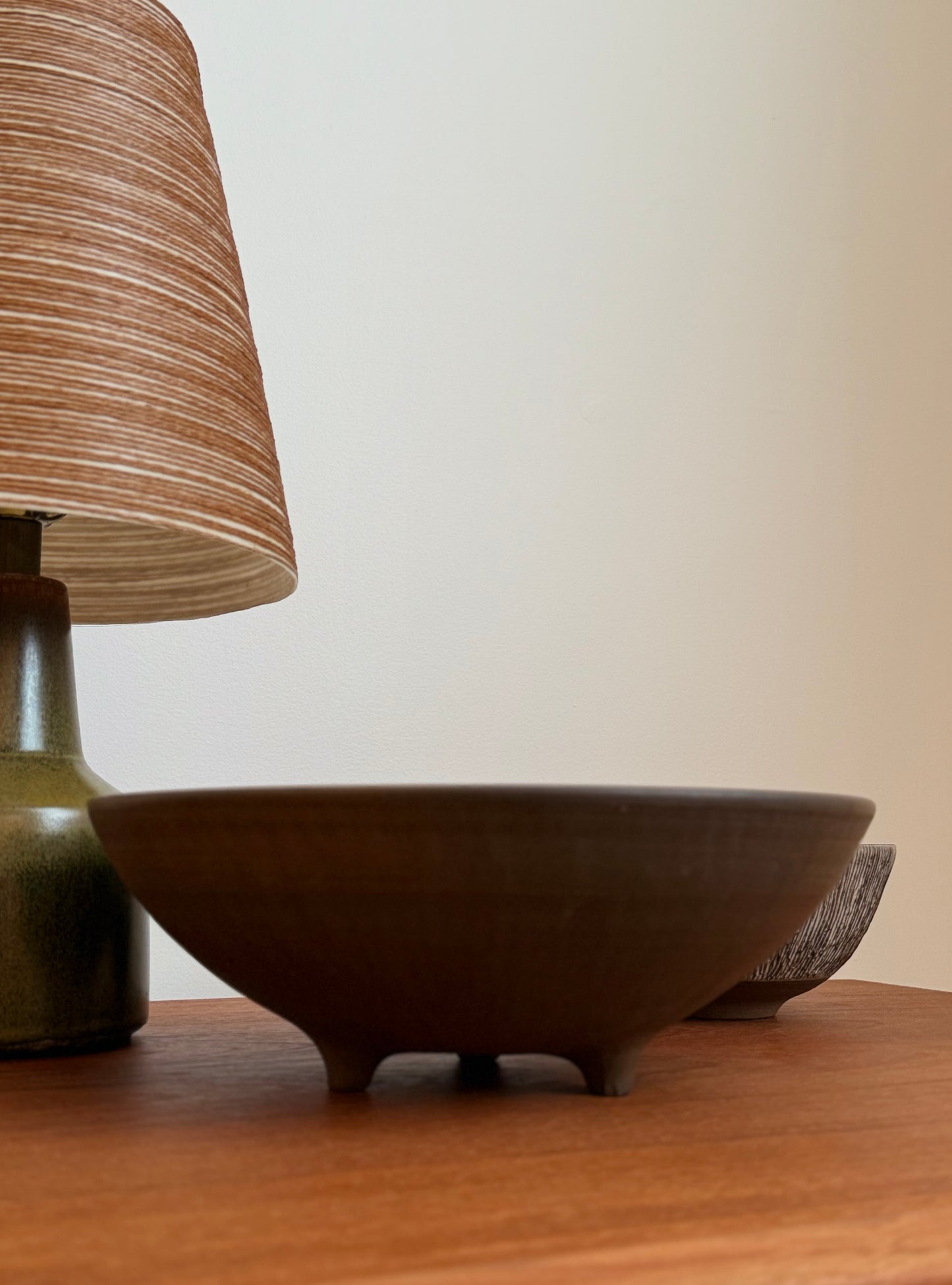 Large footed ceramic bowl by Fuergaard-Jensen