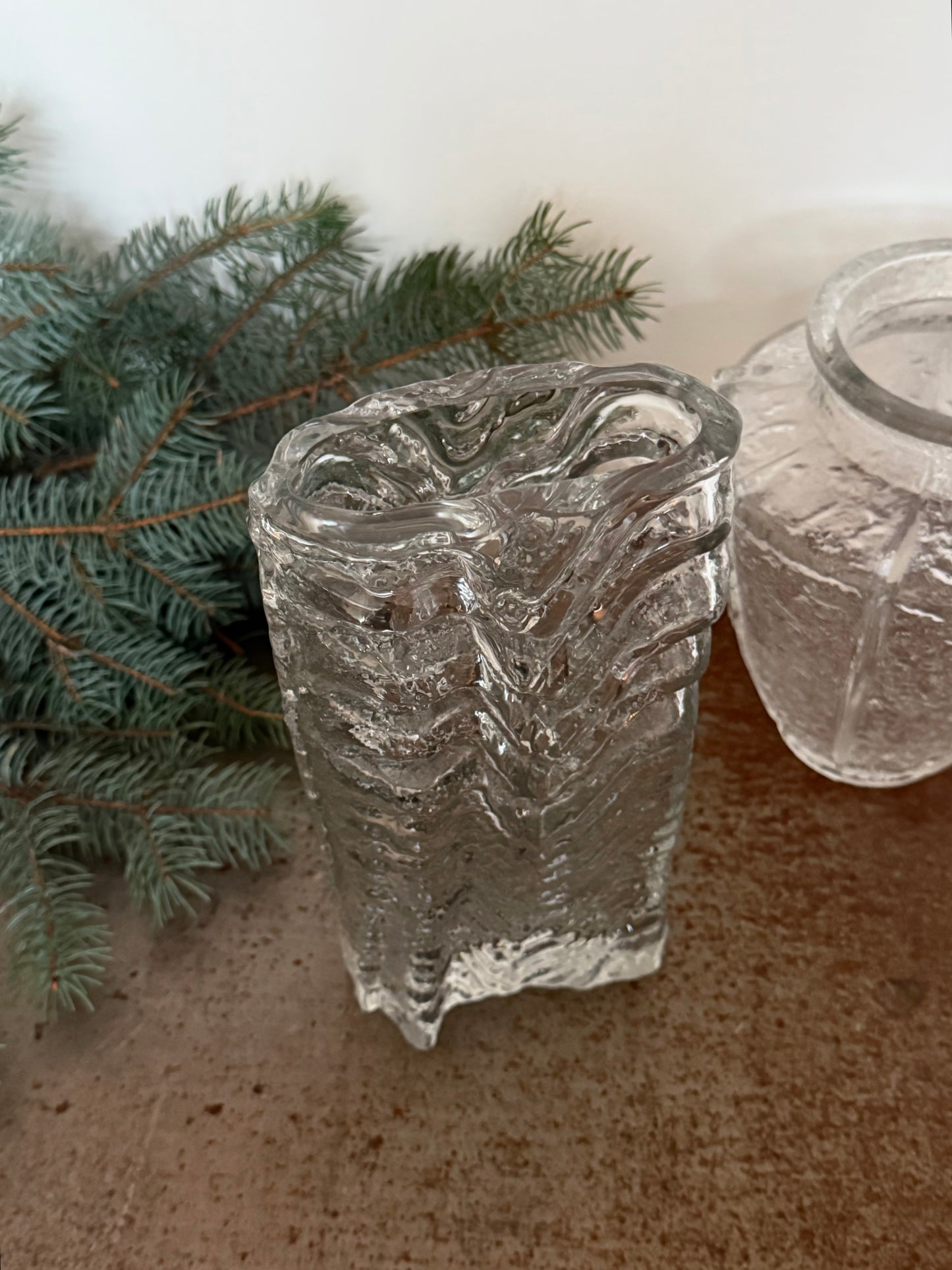 Tall glass vase by Martin Freyer for Rosenthal