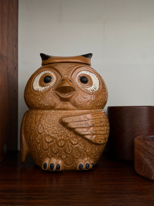 Bocal à biscuits en forme de hibou par McCoy Pottery