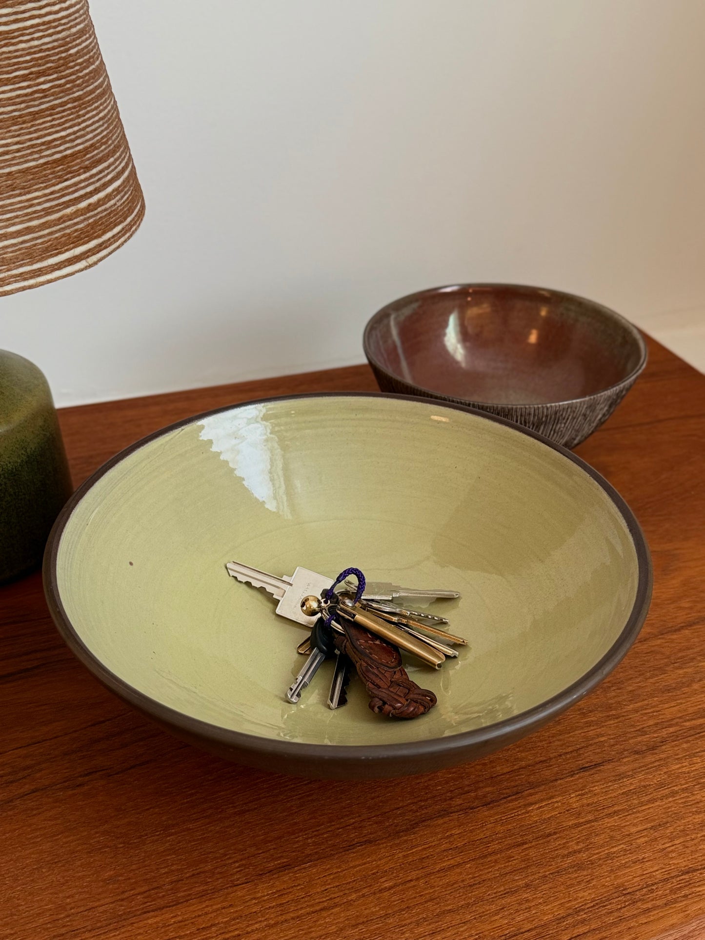 Large footed ceramic bowl by Fuergaard-Jensen
