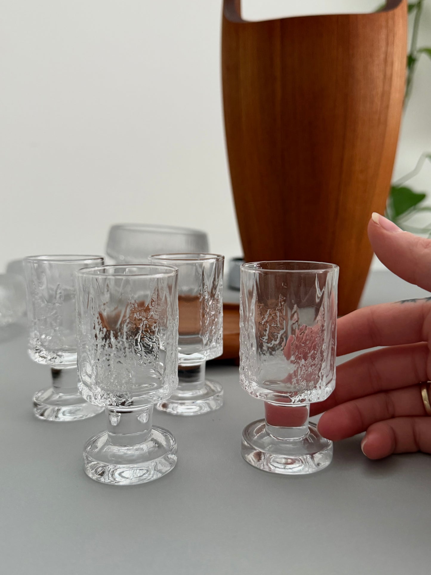Lot de quatre verres à liqueur Kalinka par Timo Sarpaneva pour Iittala