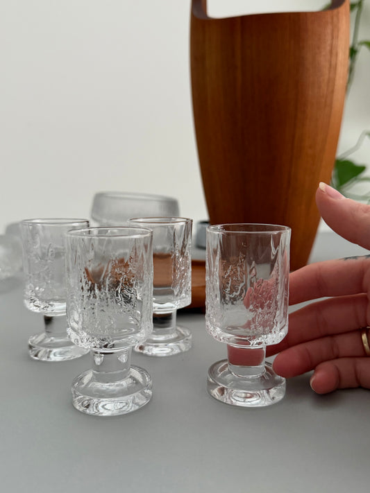 Set of four Kalinka shot glasses by Timo Sarpaneva for Iittala