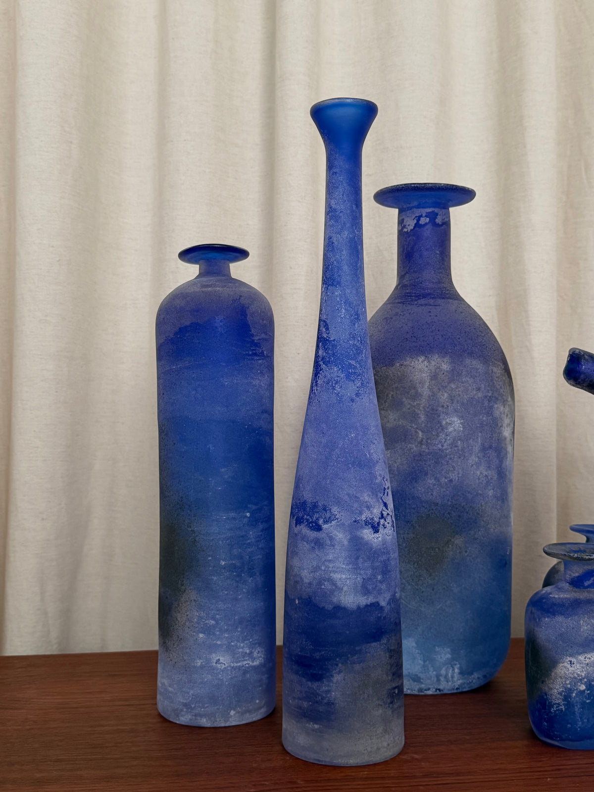 Set of 6 Scavo vases by Cenedese