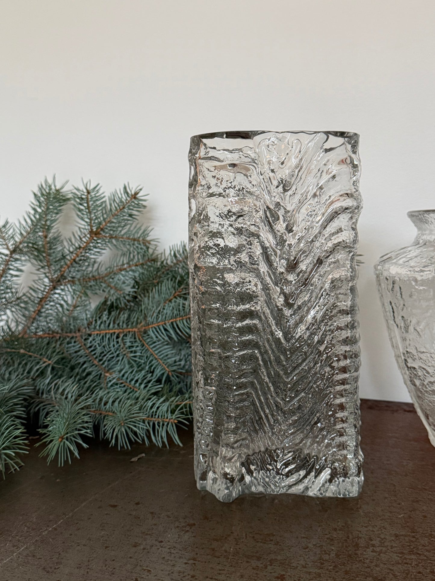 Tall glass vase by Martin Freyer for Rosenthal