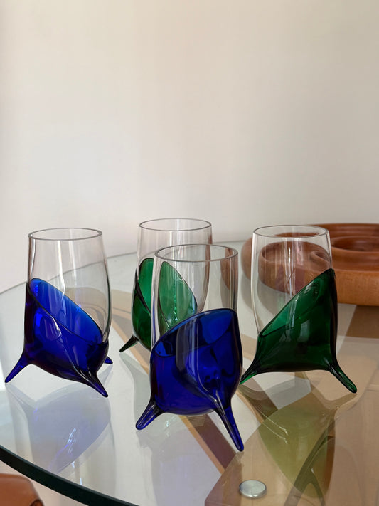 Set of 4 footed glasses