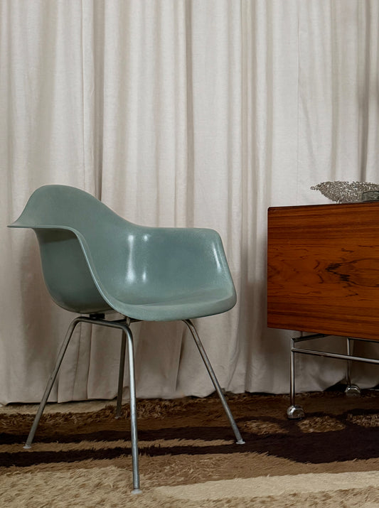 DAX seafoam fibreglass armchair by Charles & Ray Eames for Herman Miller