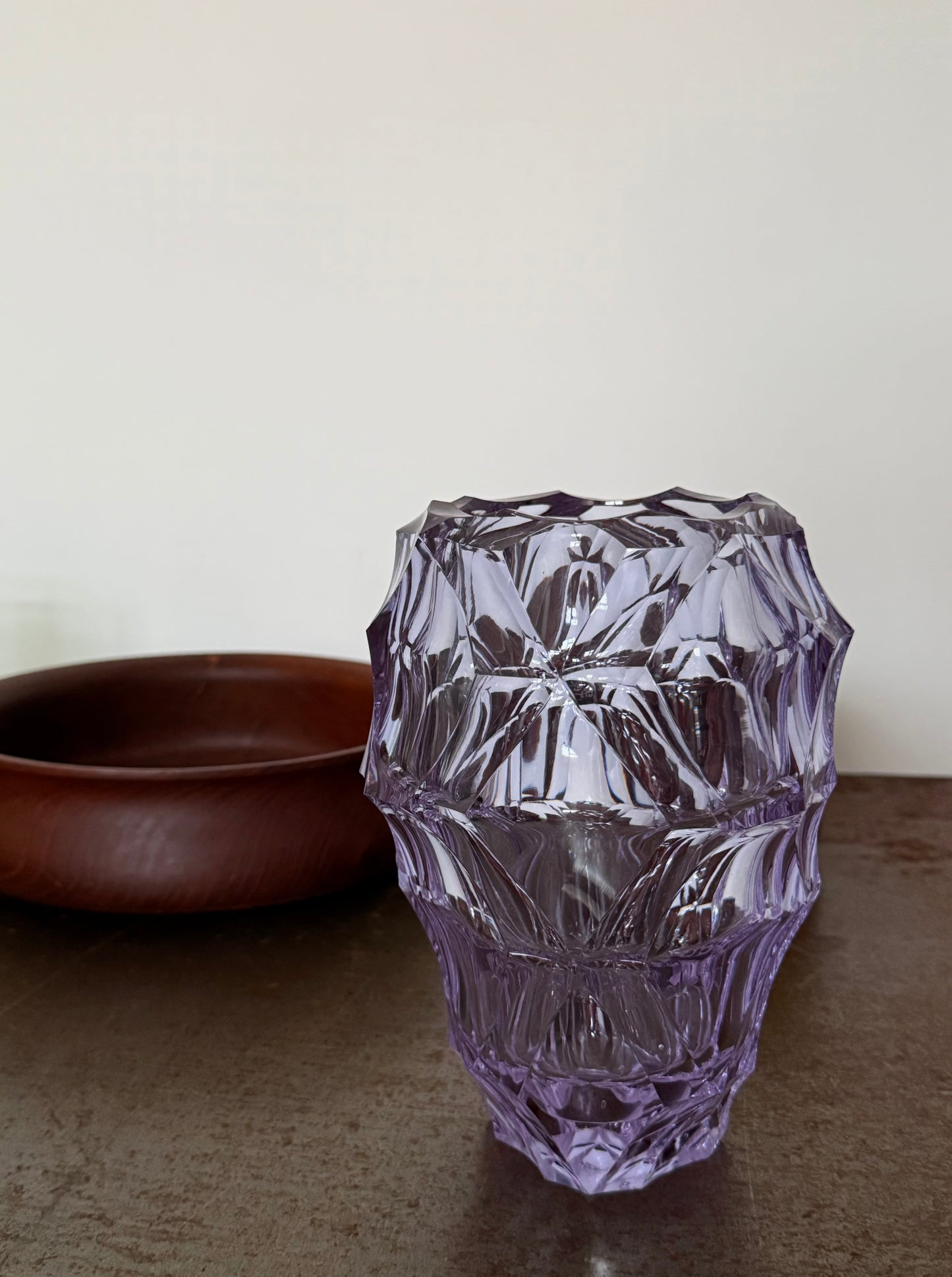 Amethyst Bohemian glass vase