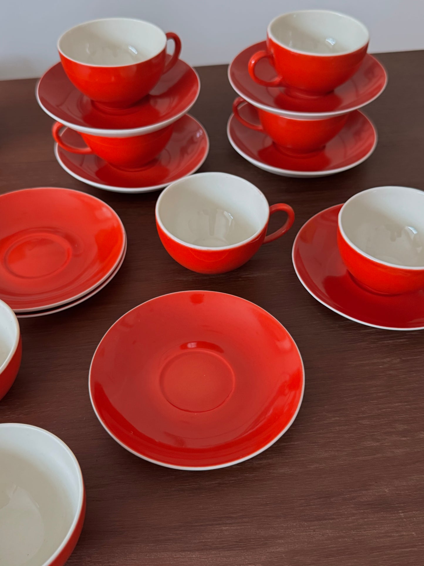 Set of 8 Espresso cups and saucers by Arabia