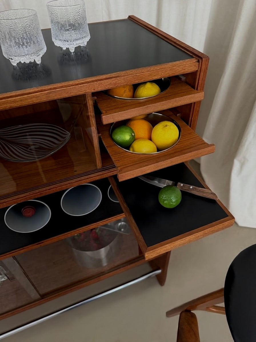 Teak dry bar by Erik Buch for Heltborg Møbler