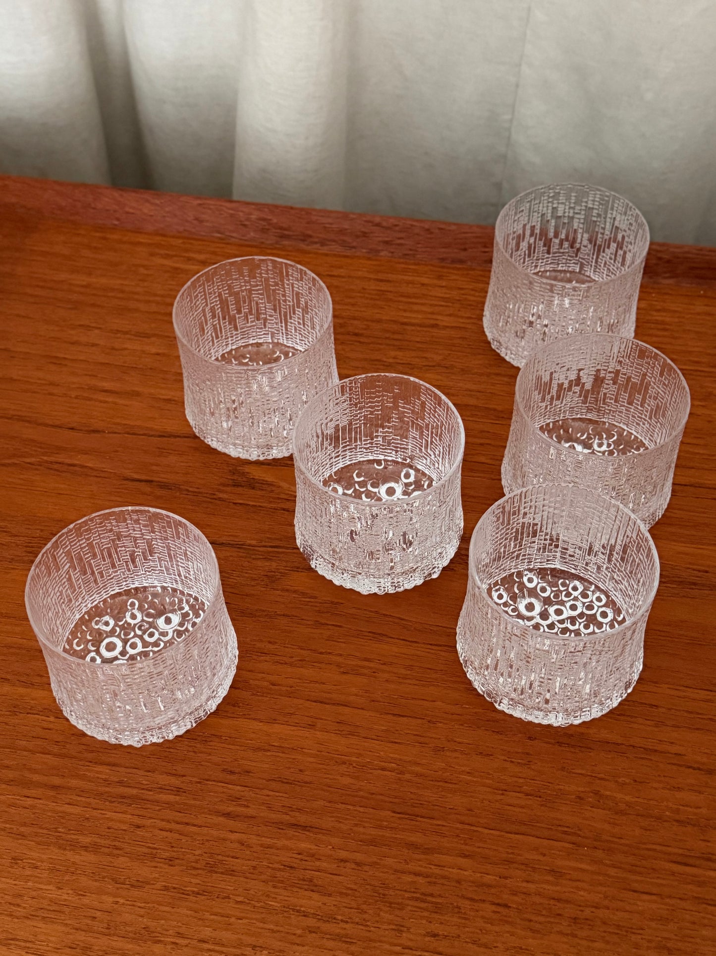 Set of six whisky glasses by Tapio Wirkkala for Iittala