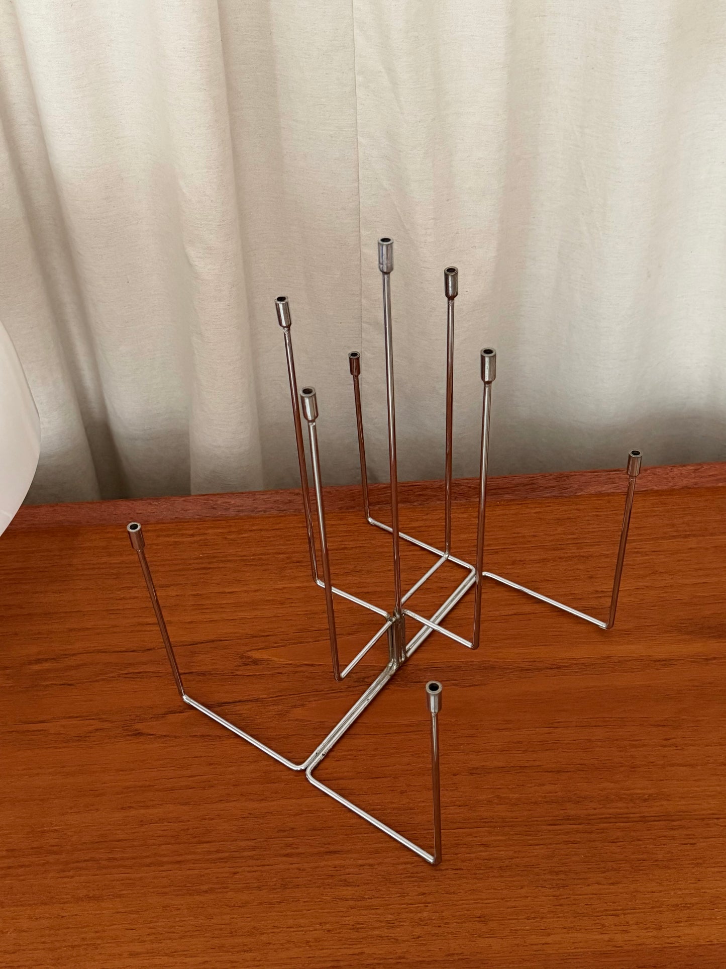 Vintage chrome candleholder