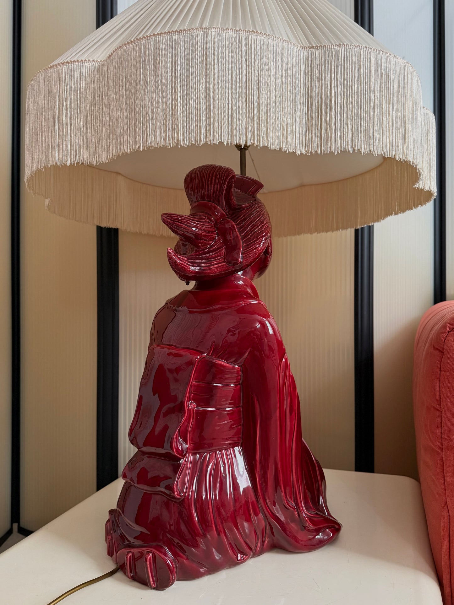 Ceramic Geisha table lamp