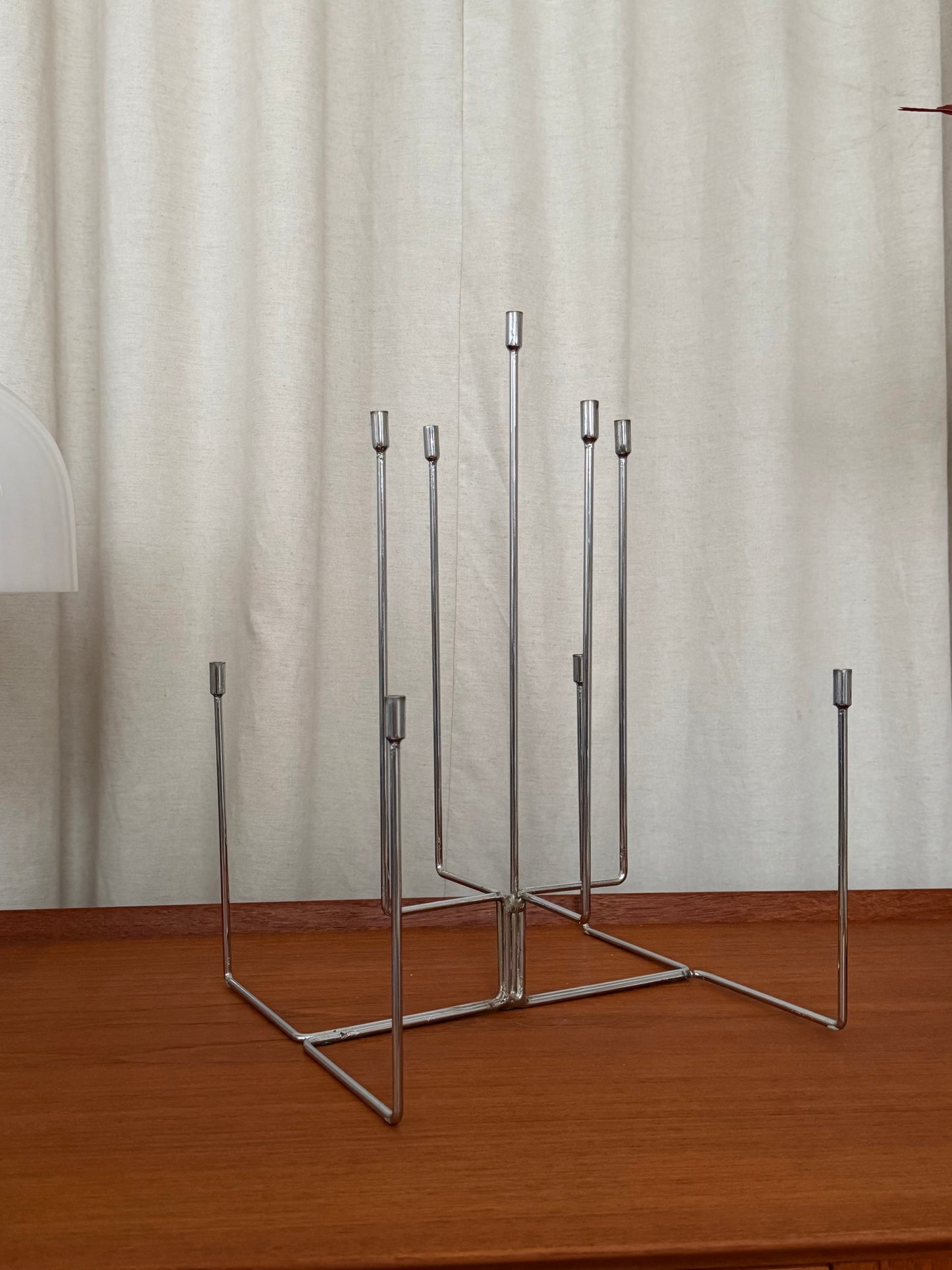 Vintage chrome candleholder