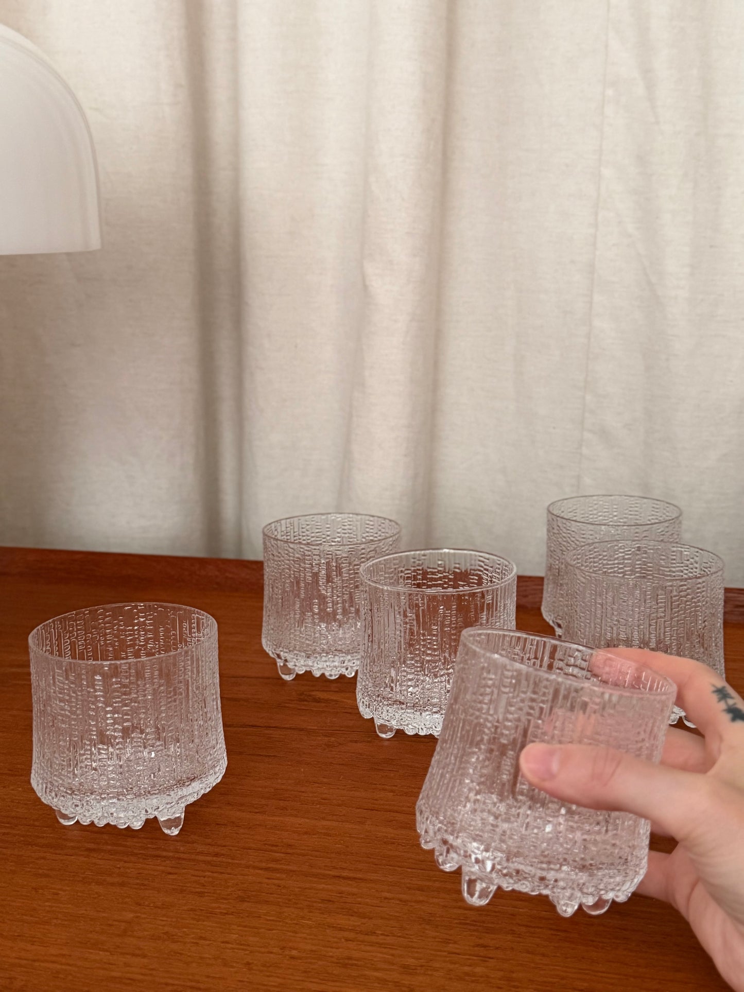 Set of six whisky glasses by Tapio Wirkkala for Iittala