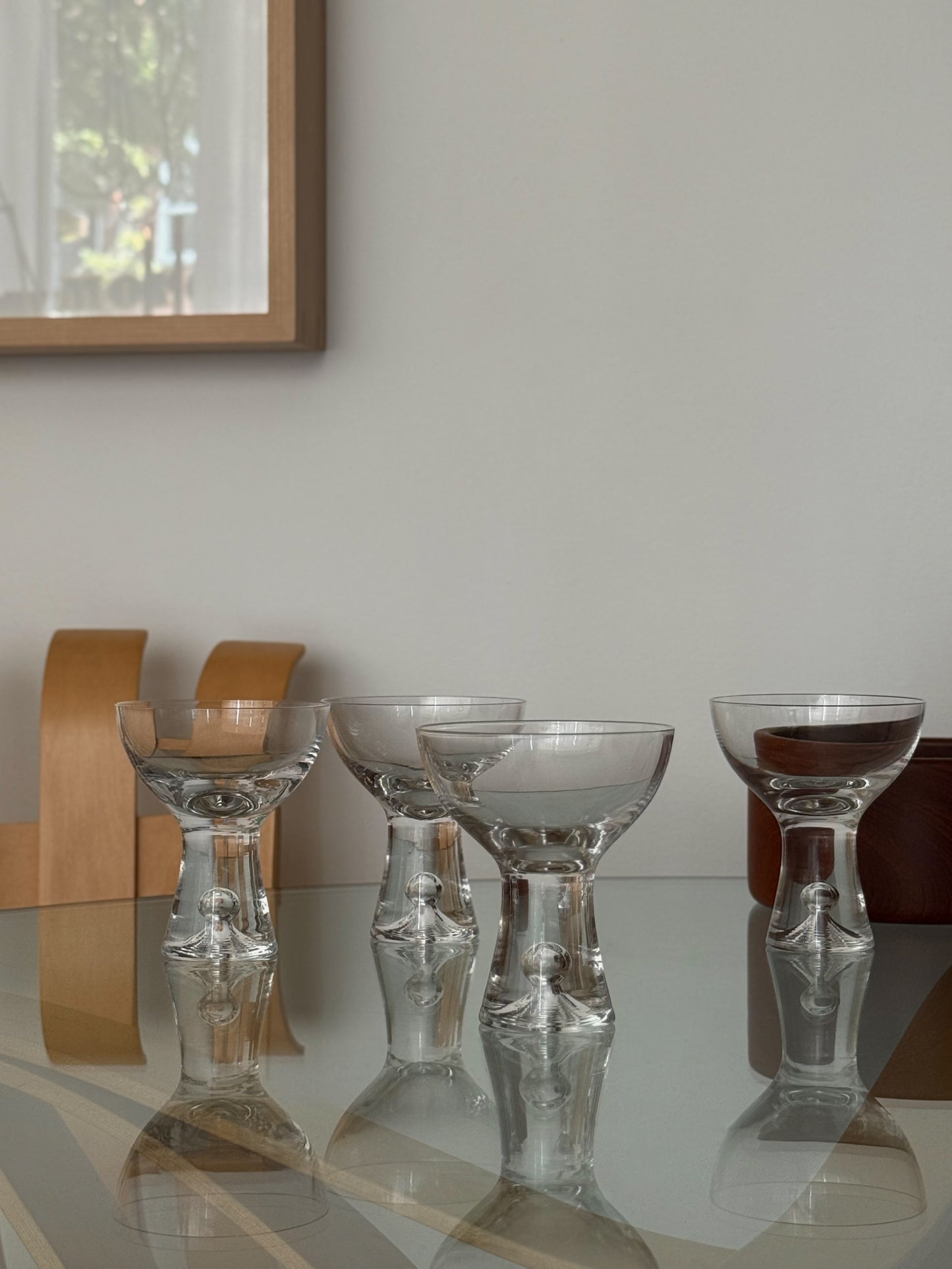 Set of champagne glasses by Tapio Wirkkala for Iittala