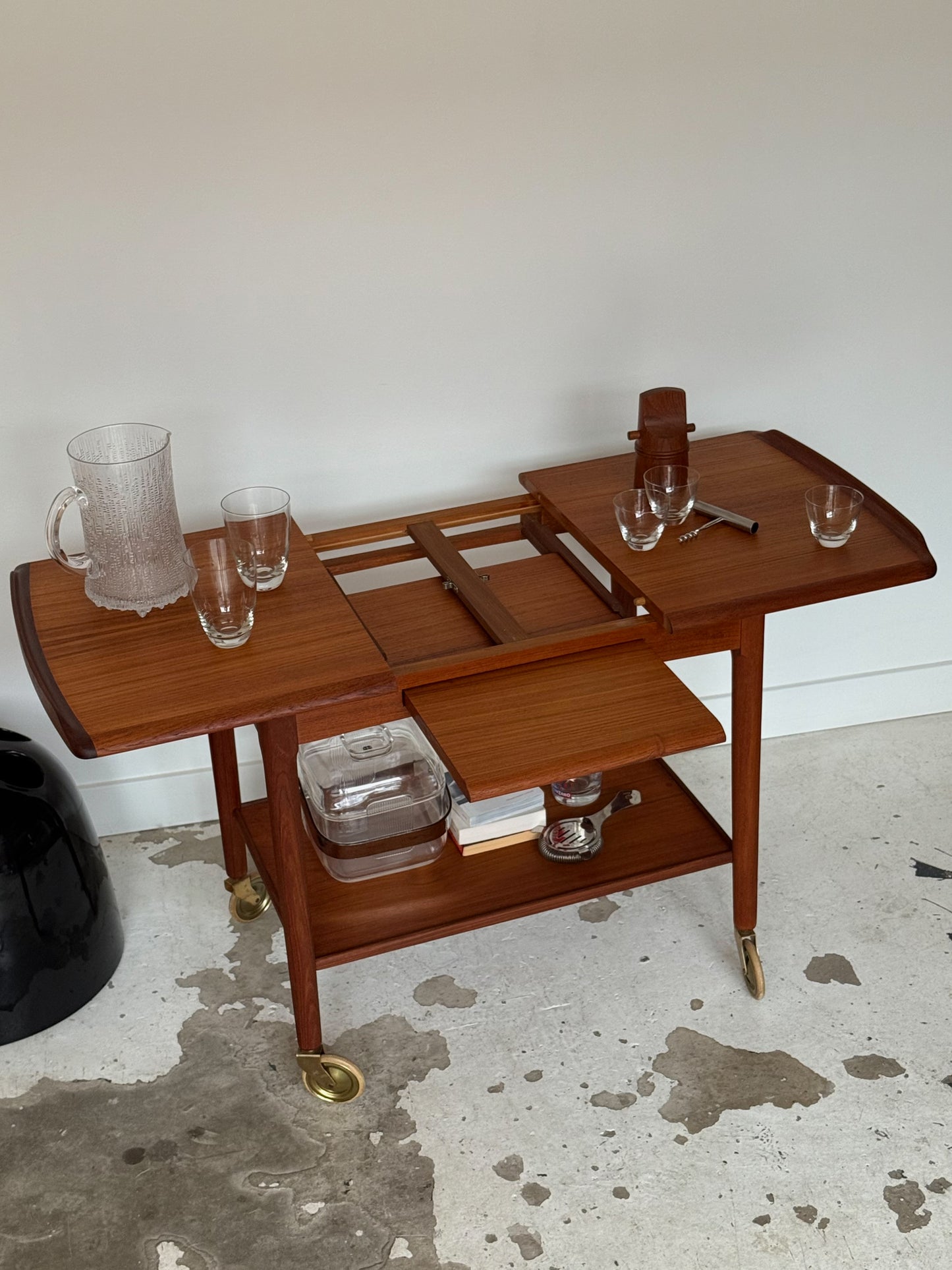 Teak bar cart by Svendborg Møbler