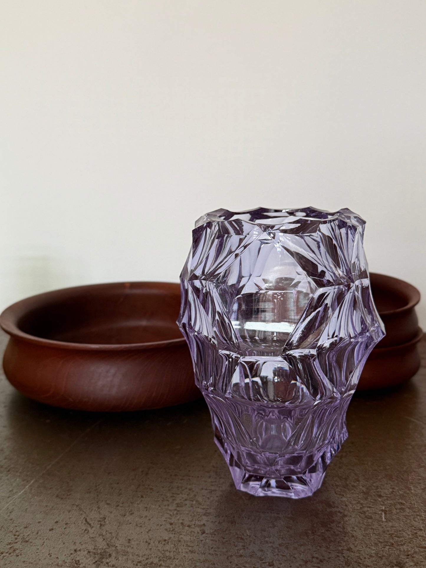 Amethyst Bohemian glass vase