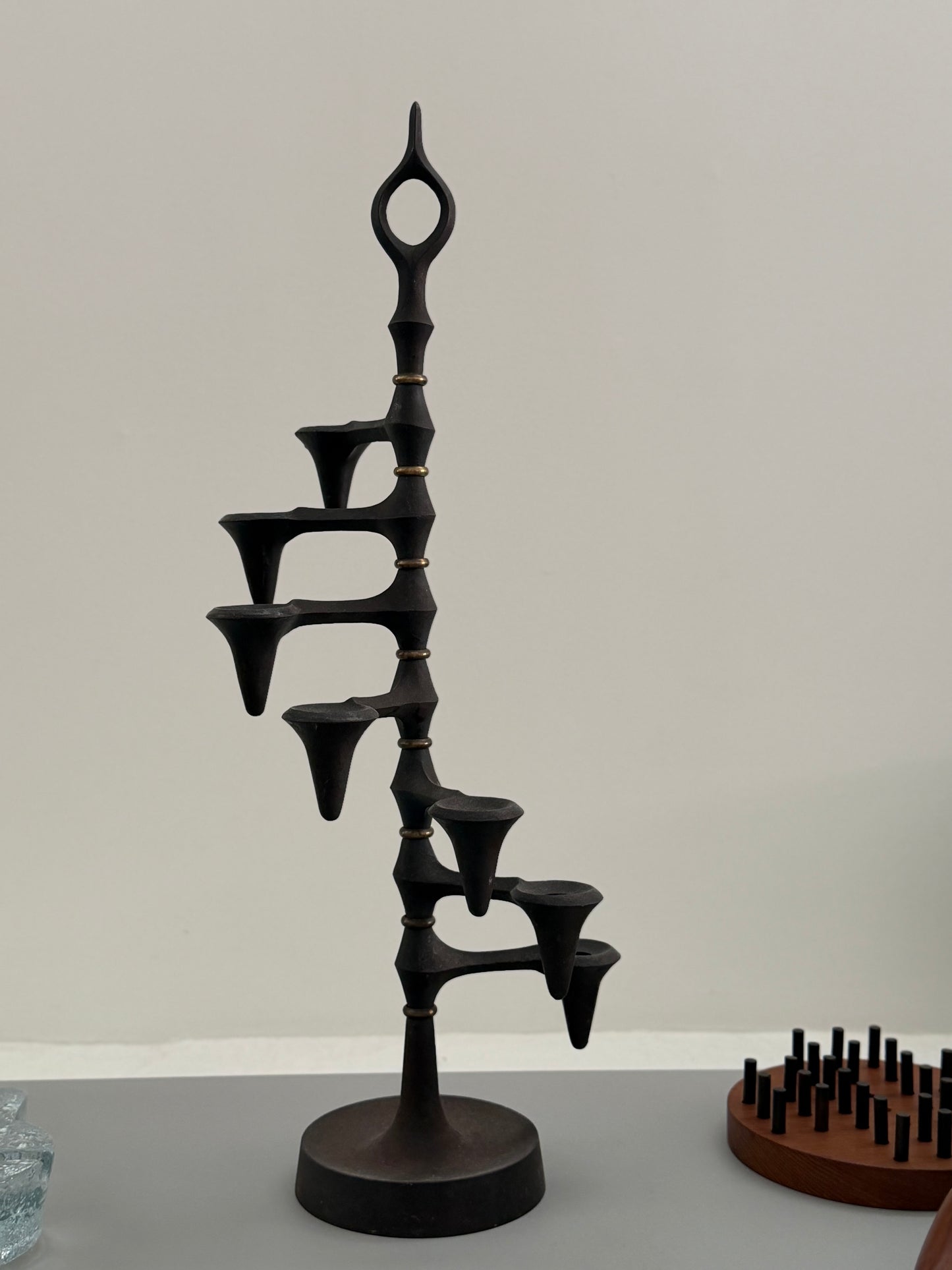 Cast iron ajustable candleholder by Jens Quistgaard for Dansk