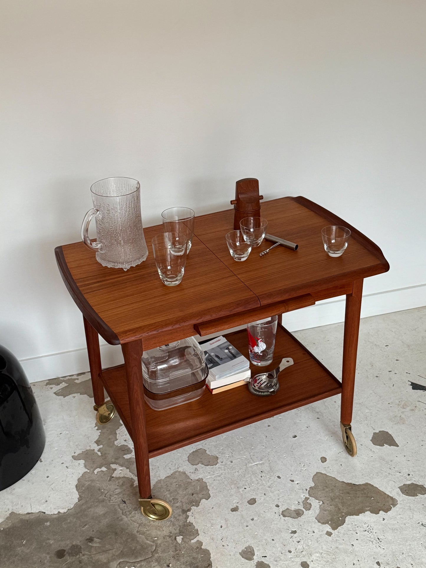 Teak bar cart by Svendborg Møbler