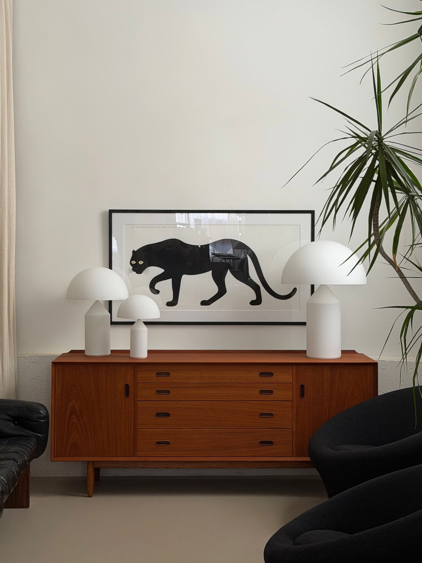 Atollo table lamps by Vico Magistretti for Oluce