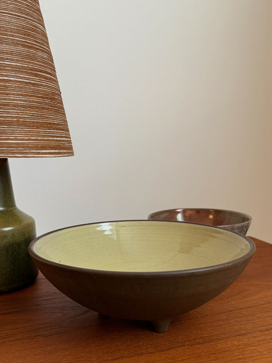 Large footed ceramic bowl by Fuergaard-Jensen